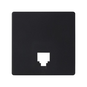 Simon S82 Concept Матовый черный, Накладка для телефонной розетки