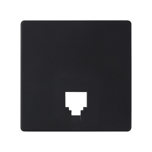 Concept Черный матовый Накладка для телефонной розетки
