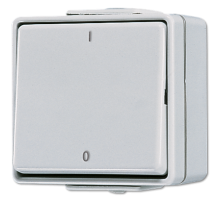JUNG Выключатель двухполюсный,  для накладного монтажа IP44