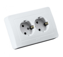 Hegel Мастер внутр Белая РС16-351 Розетка с/з двойная