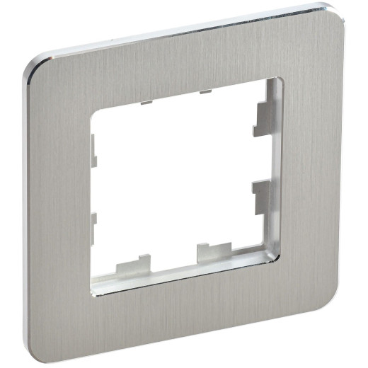 BRITE Рамка 1-мест. РУ-1-1-Бр металл алюм. RE AL IEK