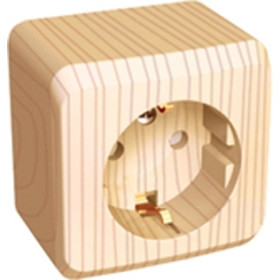 Systeme Electric Этюд наруж Дача Сосна Розетка 1-ая с/з со шторками