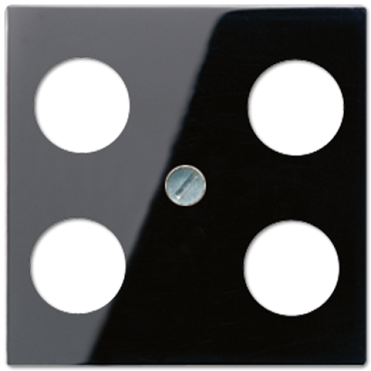 Крышка для SAT-TV-розетки с 4-мя гнездами, черный