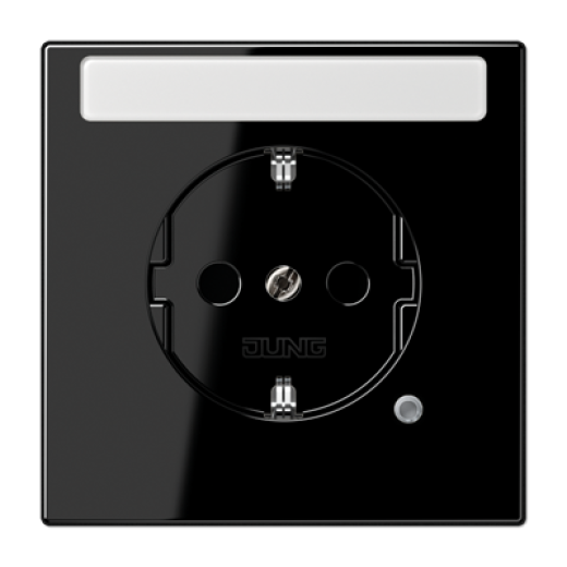 SCHUKO-розетка с полем для надписи и индикатором