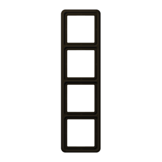 Рамка для вертикальной и горизонтальной установки ударопрочная, 4-кратная, коричневая