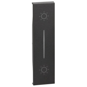 BT Living now Лицевая панель для выключателя кнопочного двойного без фиксации 1 модуль Черный.