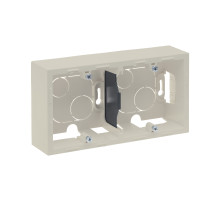 Legrand/Daccord SUNO Слоновая кость Коробка для накладного монтажа механизмов серии 2-постовая..