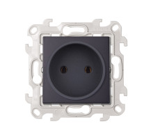 Simon 24 Графит Розетка 2К без защитных шторок