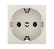 Ecoplast LK45 Розетка с з/к, со шторками матовая поверхность (бежевый)