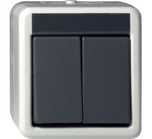 Gira Кнопочный выключатель двуклавишный IP44