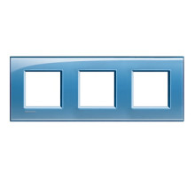 BT LL Голубой Рамка прямоугольная, 3 поста.