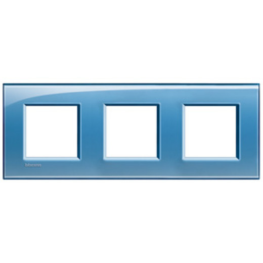Livinglight Рамка прямоугольная, 3 поста, цвет Голубой