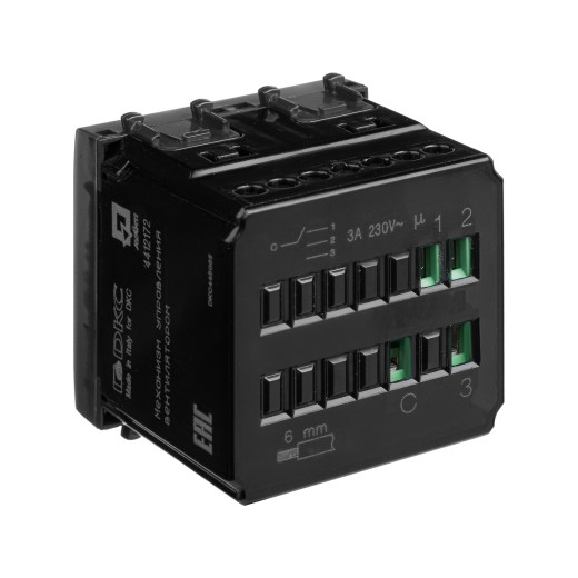 Механизм управления вентиляторами модульный, Avanti, черный матовый, 2 модуля