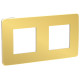 UNICA STUDIO рамка 2-постовая, ЗОЛОТО/бежевый