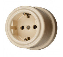 BIRONI Лизетта Керамика Песочное золото Розетка с З.К.