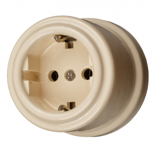 Лизетта Керамика Песочное золото Розетка с З.К.