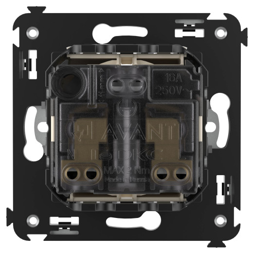 Розетка в стену, 2P+E, с з/ш, Avanti, ванильная дымка