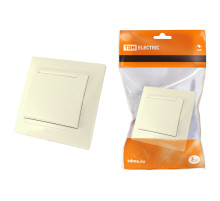 TDM Розетка 2П+З 16А 250В IP44 с защ. шт. с крышкой сл. кость 