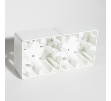 Коробка накладная квадратная на 2 поста, 86х86 (белый)