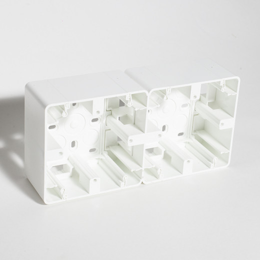 Коробка накладная квадратная на 2 поста, 86х86 (белый)