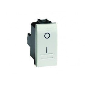 DKC Brava Двухполюсный выключатель, белый, 1мод.