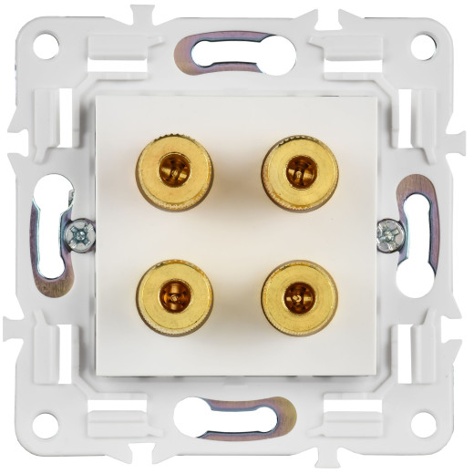 SKANDY Аудиорозетка 4-мест. SK-A01W арк. бел. IEK