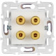 SKANDY Аудиорозетка 4-мест. SK-A01W арк. бел. IEK