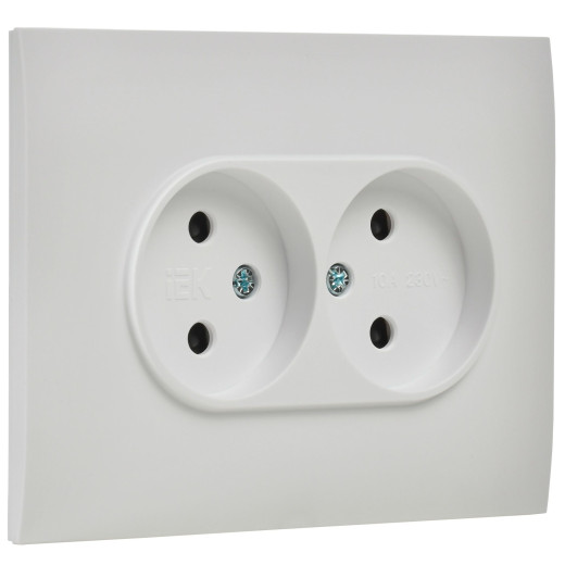 SKANDY Роз. 2-я без з/к с з/ш 10А сб. SK-R09W арк. бел. IEK