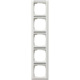 Gira Standard 55 Белый глянец Рамка 5-ая вертикальная с полем для надписи