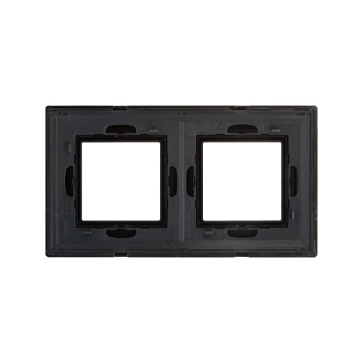 Рамка из металла 2 поста (4 мод.), Avanti, черная