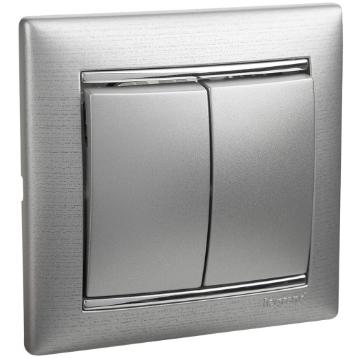 Рамка 1 пост - Legrand Valena - алюминий матовый