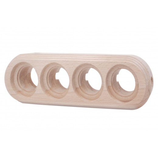 Бук Натурэль Рамка 4-ая для монтажа с декоративной трубой (2 выхода)