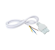 Кабель для подключения светодиодных линейных светильников ДБО-60/120/150 белый 1 метр 3x0,75 мм2 EKF.