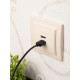 Минск Розетка USB 2-местная СП 2,1А бежевая EKF