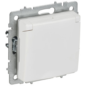 IEK BRITE Роз. с з/к/ш с кр. 16А IP44 РСбш10-3-44-БрАБ а/б