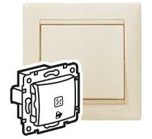 Legrand Valena Крем Выключатель кнопочный 1-клавишный 12V с подсв. и пиктогр. 