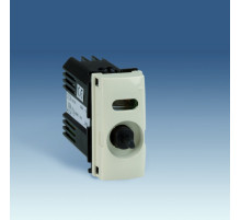 Simon 82 Centr. Светорегулятор поворотно-нажимной (проходной), универсал., с подсвет., 40-500Вт 230В, S82C