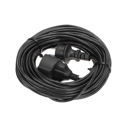 Удлинитель-шнур ПВС 3x0,75мм², 20м, с/з, 6А, 1300Вт, IP20, черный PROconnect