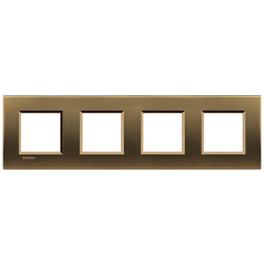 Livinglight Рамка прямоугольная, 4 поста, цвет Бронза
