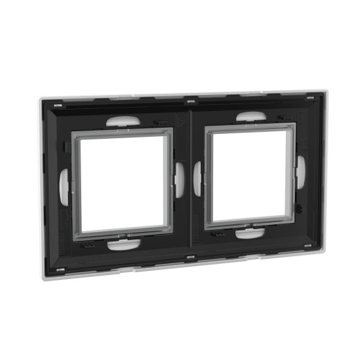 Рамка из металла 2 поста (4 мод.), Avanti, белая