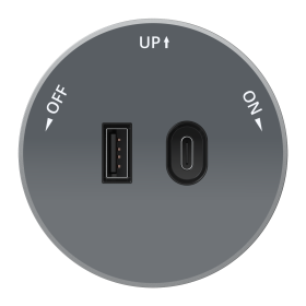 Systeme Electric MultiTrack Графит Розетка 2хUSB (тип А+С) 18Вт, 5В/3А