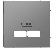 Schneider Electric Merten D-Life Нержавеющая Сталь Накладка центральная для USB механизма 2,1А