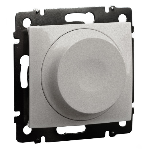 Диммер поворотно-нажимной универсальный LED - Legrand Valena - 300Вт двухпроводной - алюминий