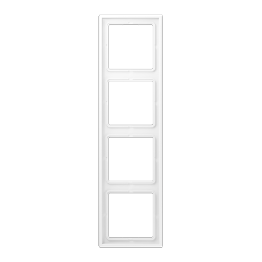 Рамка 4 поста, дюропласт, белый матовый