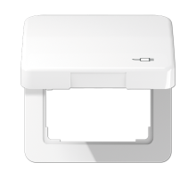 JUNG Рамка с подпружиненной крышкой для механизмов 50*50, с символом 