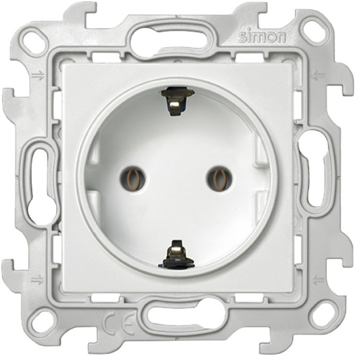 Розетка 2К+3 Sсhuko без защитных шторок, белый