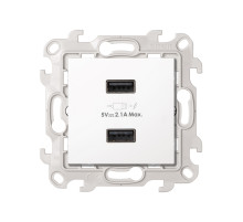 Simon 24 Белый Зарядное устройство 2хUSB 2,4A