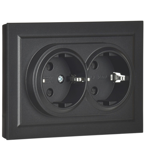 BRITE Роз. 2-я с з/к/ш 16А в сб. РСш12-3-БрЧ черн. IEK