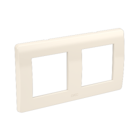 DKC Brava Рамка на 2+2 модуля (двухместная), слоновая кость, RAL9001