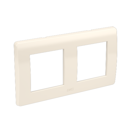 Рамка на 2+2 модуля (двухместная), слоновая кость, RAL9001